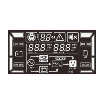 Sai Lapara 2000VA Online LCD detalle pantalla