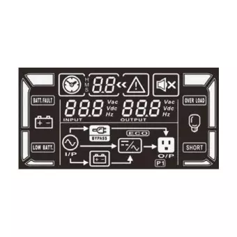 Sai Lapara 2000VA Online LCD detalle pantalla Sai Lapara 2000VA Online LCD detalle pantalla