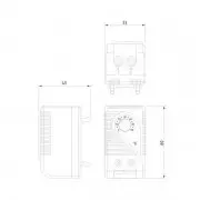 Termostato analógico compacto calor carril DIN