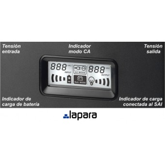 Sai  Lapara 850VA LCD Interactivo detalle pantalla
