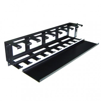 Panel Pasacable Rack 19" 2U tapa (abierto)