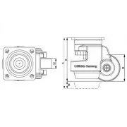 Rueda compacta con pata para rack kit 4 und