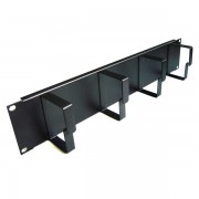 Panel pasacables 2U rack 4 bocas vertical 