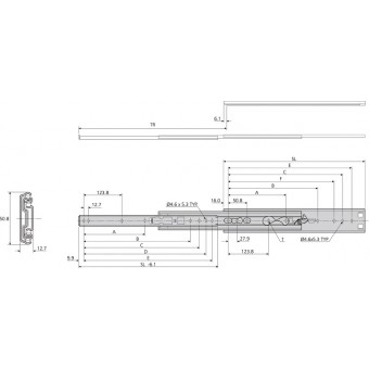 Guia extraible telescopica DZ3307 (par)