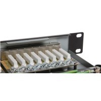 Patch panel rack  1U  24 x RJ45 Cat6 SFTP