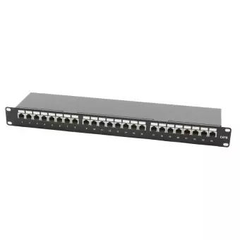 Patch panel rack  1U  24 x RJ45 Cat6 SFTP