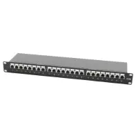 Patch panel rack  1U  24 x RJ45 Cat6 SFTP