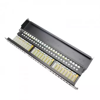 Patch panel rack  1U  24 x RJ45 Cat6 SFTP
