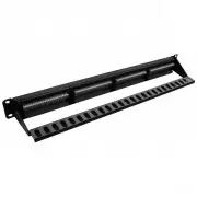 Patch panel rack  1U  24 x RJ45 Cat6 UTP