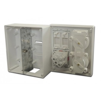 Caja de mecanismo dos elementos (interior)