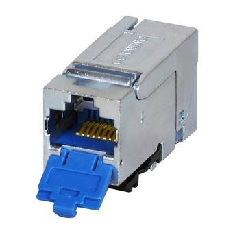 Modulo RJ45 Cat6A FTP Keystone con tapa antipolvo Corning