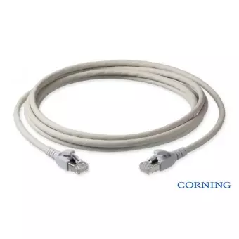 Latiguillo RJ45 Cat6A SFTP 5m gris Corning