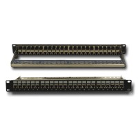 Patch panel rack  1U  24 x RJ45 Cat6 FTP