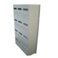 Caja carril DIN rack 19"17U. Vista trasera