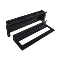 Caja de carril DIN 3U formato rack 19" abierta