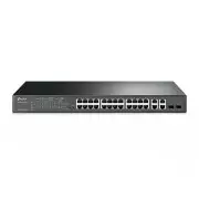 Switch TP-Link  Smart PoE+ de 24 Puertos 10/100 Mbps y 4 ports Gigabit Rack 19