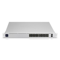 Switch Ubiquiti Gestionable 24 puertos Gigabit POE y 2 Ranuras SFP + Rack 19"