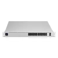 Switch Ubiquiti Gestionable 24 puertos Gigabit POE y 2 Ranuras SFP + Rack 19"