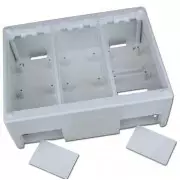 Caja de superficie  2 X Rj45 Keystone con 4 x Schuko blancos