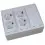Caja de superficie  2 X Rj45 Keystone con 4 x Schuko blancos