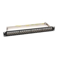 Patch panel rack  1U  24 x RJ45 doble hembra Cat6 FTP