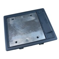 Caja para suelo  4 X Rj45 Keystone con 2 x Schuko blanco y 2 x Schuko rojo (cerrada)