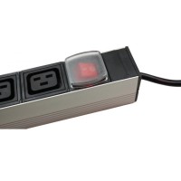 Regleta rack 19" con 8 x tomas IEC C13 y 3 X IEC C19 con interruptor