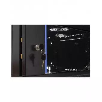 Rack mural 4U 600 x 450, detalle cerradura