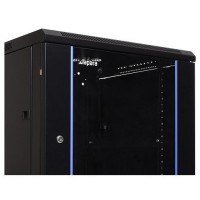 Armario rack 19" 12U 1C 600 x 600 negro Lapara Networking, vista frontal