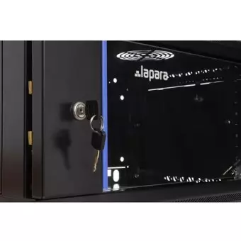 Rack mural  12U 1C 600 x 450 negro, vista detalle