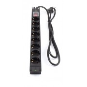 Regleta rack 19" 16A 8x schuko con interruptor Lapara Networking