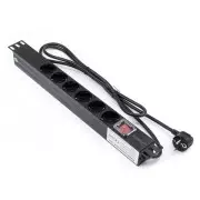 Regleta rack 19" 16A 6x schuko con interruptor Lapara Netoworking