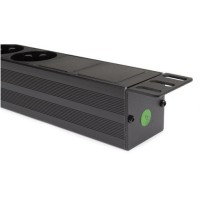 Regleta rack 19" 16A 6x schuko con interruptor detalle fijaciones