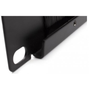Panel cepillo pasacables abierto rack 19" Lapara Networking, detalle fijación