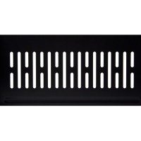 Bandeja rack 19" 2U 380mm fijación frontal, detalle ventilación