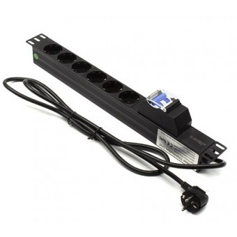 Regleta rack 19" 6 X Schuko con magnetotérmico Lapara Networking
