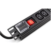 Regleta rack 19" 12 X IEC con interruptor detalle interruptor