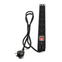 Regleta rack 19" 12 X IEC con interruptor