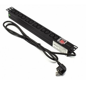 Regleta rack 19" 12 X IEC con interruptor Lapara Networking