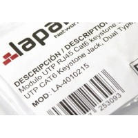 Modulo hembra RJ45 Cat 6 UTP tipo Keystone Lapara Networking