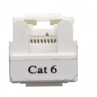 Modulo hembra RJ45 Cat 6 UTP tipo Keystone vista trasera