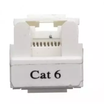Modulo hembra RJ45 Cat 6 UTP tipo Keystone vista trasera