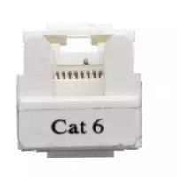 Modulo hembra RJ45 Cat 6 UTP tipo Keystone vista trasera