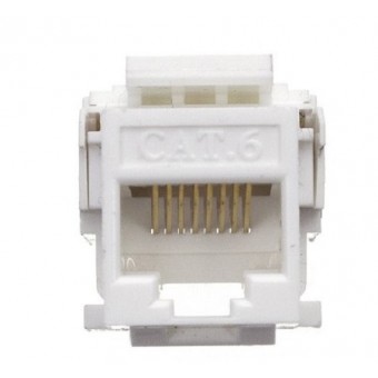 Modulo hembra RJ45 Cat 6 UTP tipo Keystone vista frontal