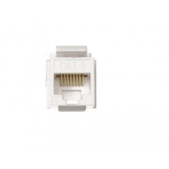 Modulo hembra RJ45 Cat 6 UTP tipo Keystone slim vista frontal