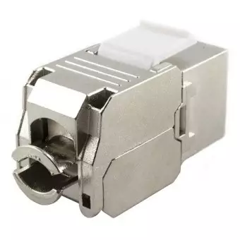 Modulo hembra RJ45 Cat 6A FTP tipo Keystone vista trasera