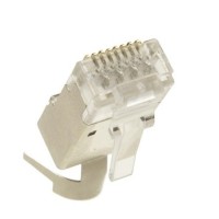 Conector macho RJ45 Cat 7 FTP con guía Lapara Networking 10 unds