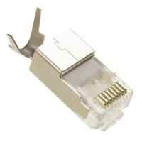Conector macho RJ45 Cat 7 FTP con guía Lapara Networking 10 unds