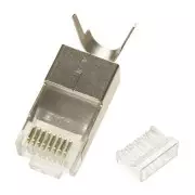 Conector macho RJ45 Cat 7 FTP con guía Lapara Networking 10 unds