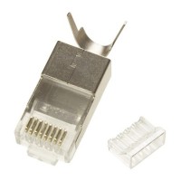 Conector macho RJ45 Cat 7 FTP con guía Lapara Networking 10 unds